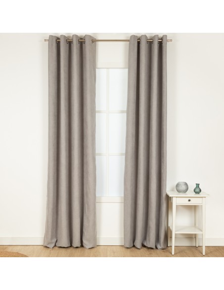 Tenda in pelle scamosciata tinta unita