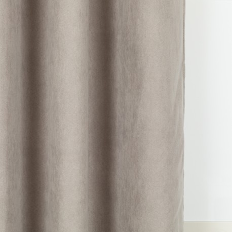 Tenda in pelle scamosciata tinta unita