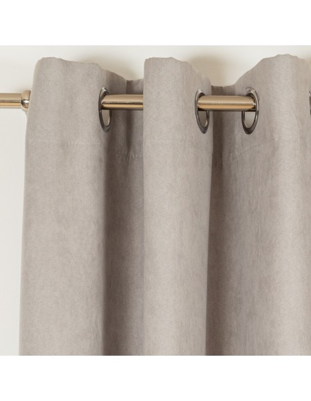 Tenda in pelle scamosciata tinta unita