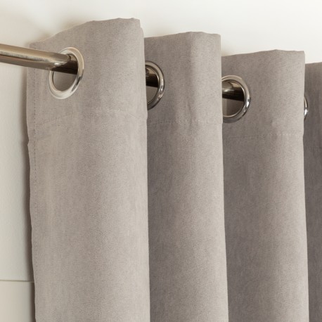 Tenda in pelle scamosciata tinta unita