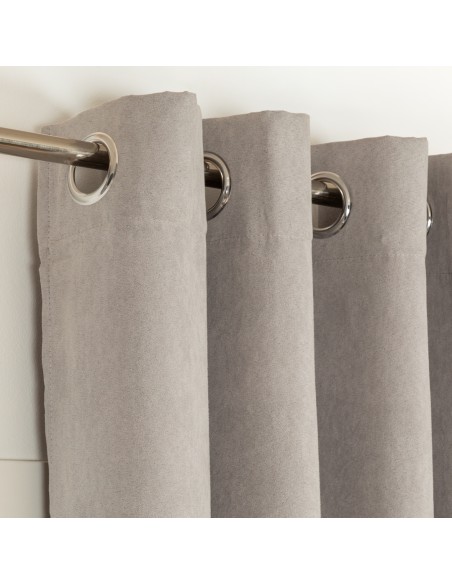 Tenda in pelle scamosciata tinta unita