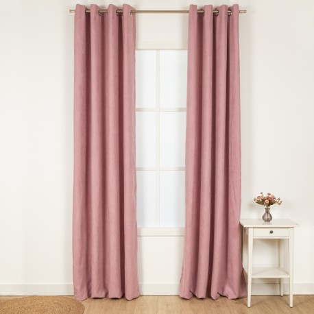 Tenda in pelle scamosciata tinta unita