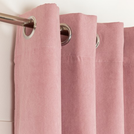 Tenda in pelle scamosciata tinta unita