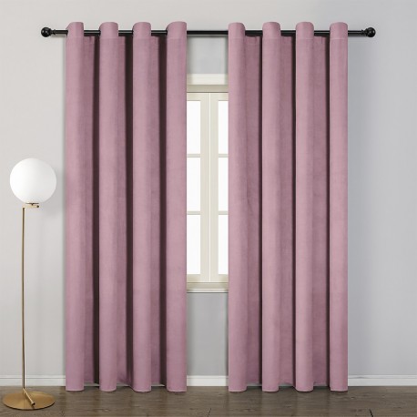 Tenda in pelle scamosciata tinta unita