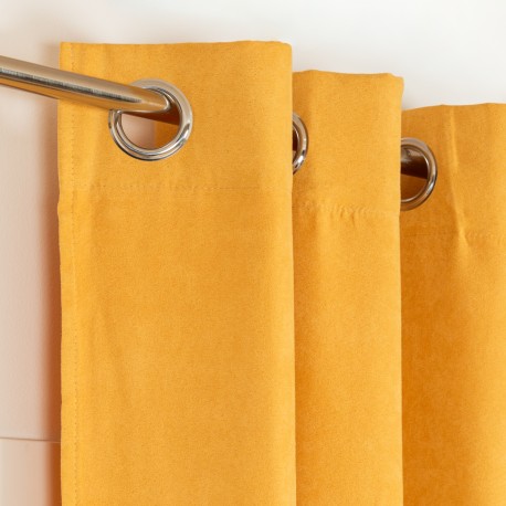 Tenda in pelle scamosciata tinta unita