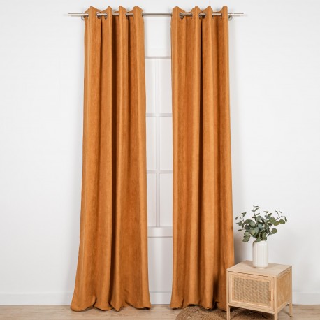 Tenda in pelle scamosciata tinta unita