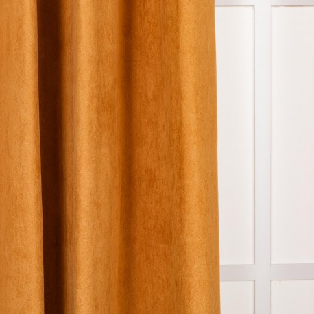 Tenda in pelle scamosciata tinta unita