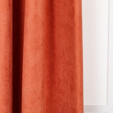 Tenda in pelle scamosciata tinta unita