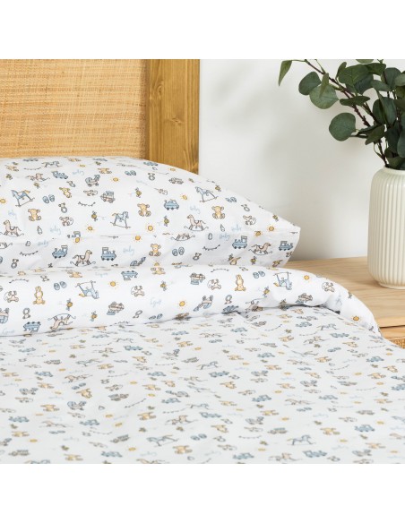 Copripiumino cotone Nico celeste