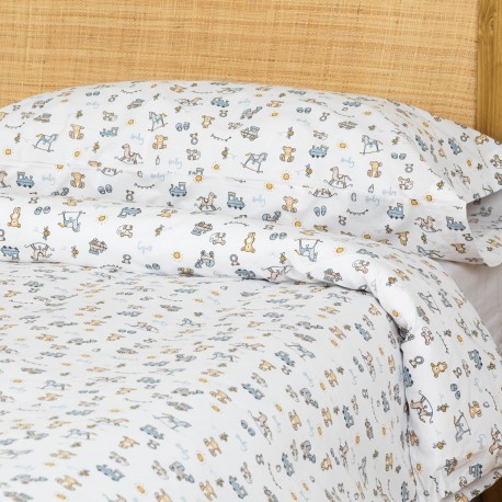 Copripiumino cotone Nico celeste