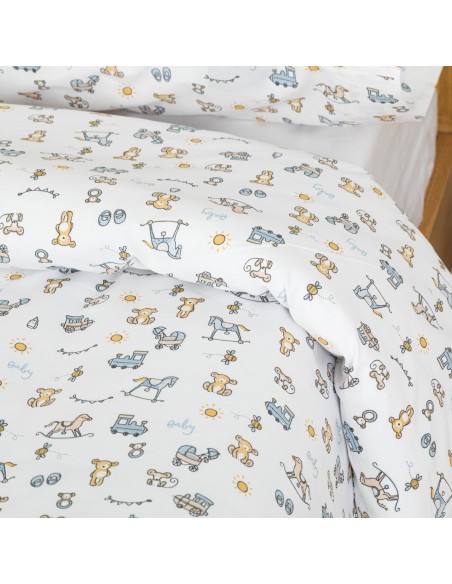 Copripiumino cotone Nico celeste