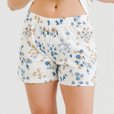 Pigiama corto canotta cotone Arauz indaco