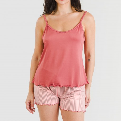 Pigiama con spalline soft Raya Aliena marsala