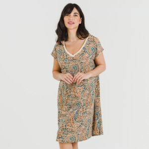 Vestito corto manica ampia crêpe Estels 2