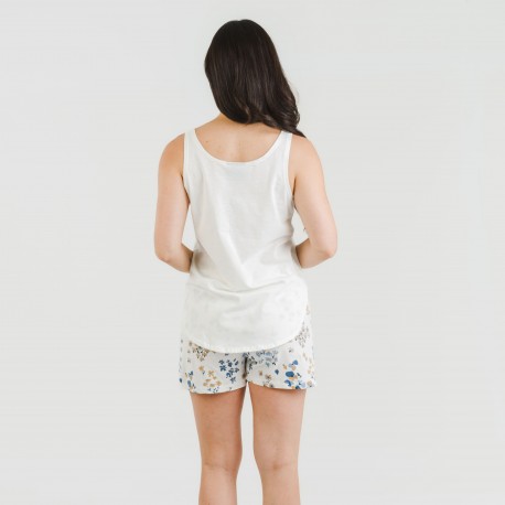 Pigiama corto canotta cotone Arauz indaco
