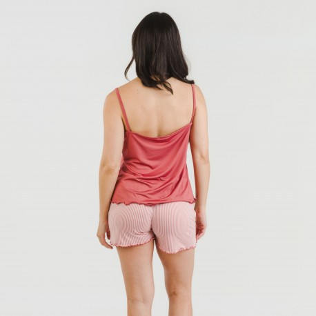 Pigiama con spalline soft Raya Aliena marsala