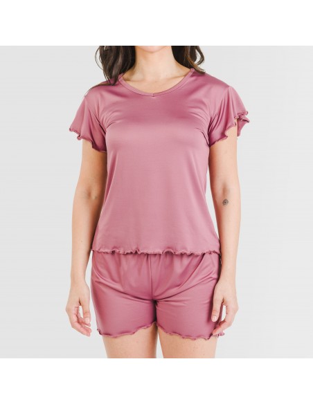Pigiama corto mezza manica soft tinta unita Pigiama corto mezza manica soft tinta unita