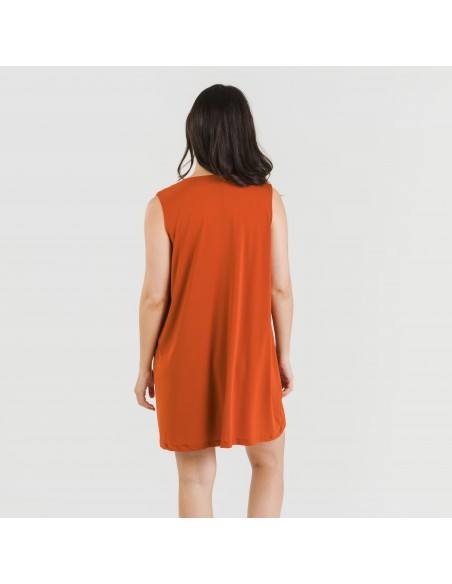 Vestito corto crêpe tinta unita