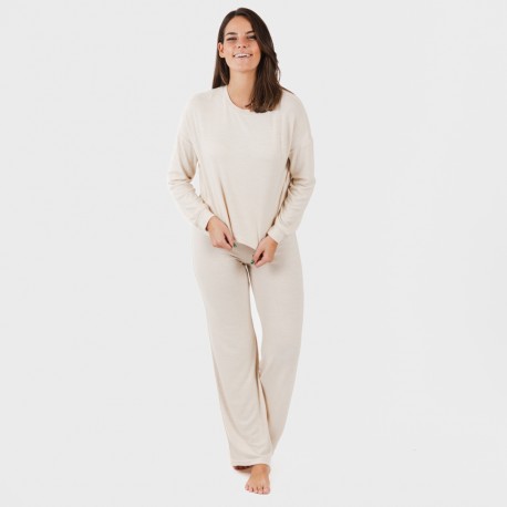 Pigiama maglia extra morbida tinta unita