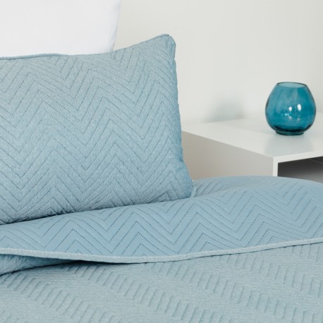 Copriletto bouti effetto consumato tinta unita