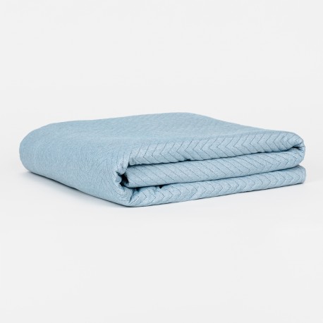 Copriletto bouti effetto consumato tinta unita