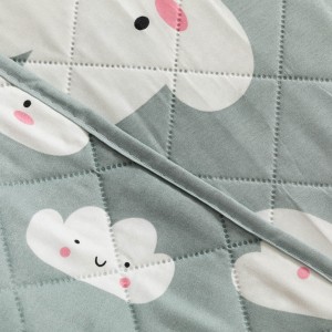 Copriletto bouti Habana turchese pastello 2