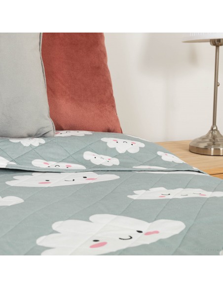 Copriletto bouti Habana turchese pastello Copriletto bouti Habana turchese pastello