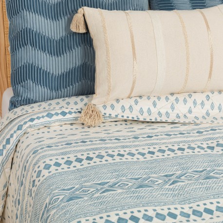 Copriletto bouti Zorione indaco