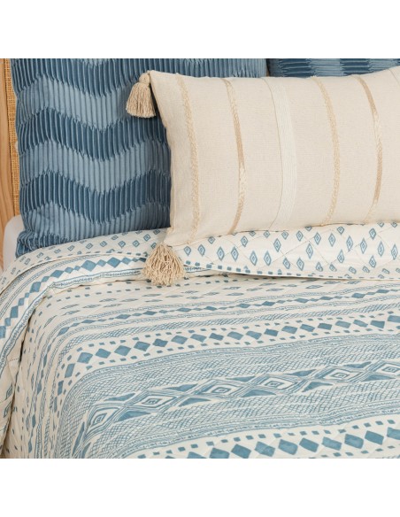 Copriletto bouti Zorione indaco