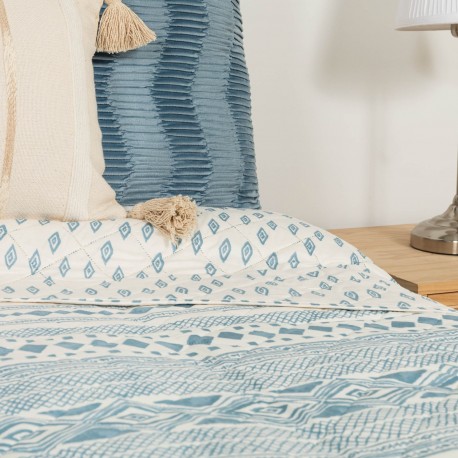 Copriletto bouti Zorione indaco