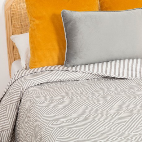 Copriletto bouti Oscar grigio perla