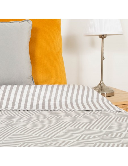 Copriletto bouti Oscar grigio perla