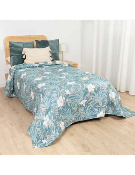 Copriletto bouti Denia blu