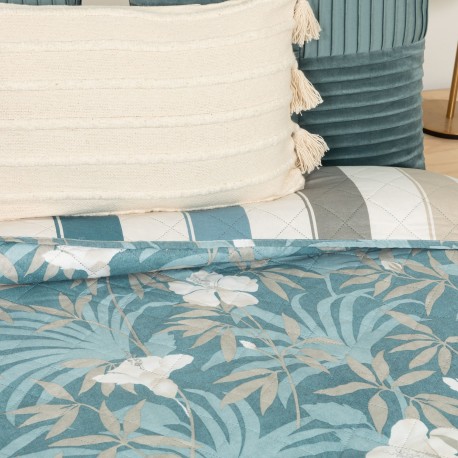 Copriletto bouti Denia blu