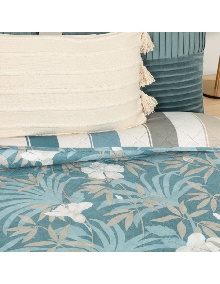 Copriletto bouti Denia blu