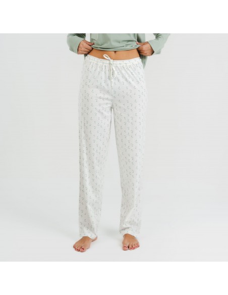 Pigiama lungo cotone Varga verde Pigiama lungo cotone Varga verde