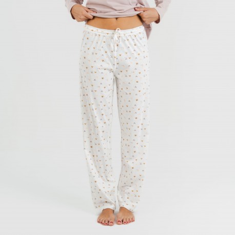 Pigiama lungo cotone Isita malva