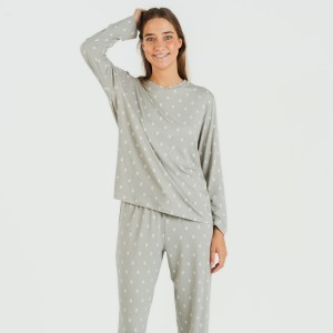 Pigiama lungo soft Baby verde militare 2