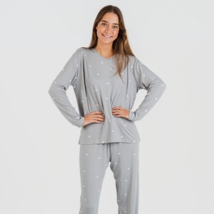 Pigiama lungo soft Choer grigio 2