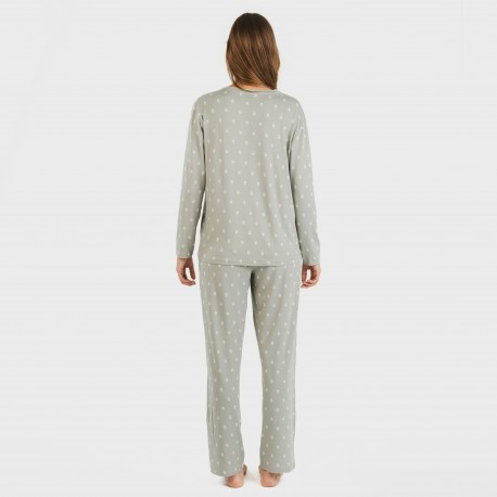 Pigiama lungo soft Baby verde militare