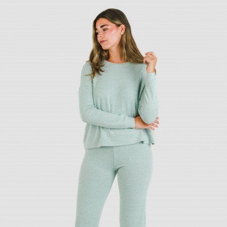 Pigiama maglia extra morbida tinta unita