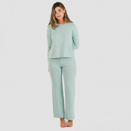 Pigiama maglia extra morbida tinta unita