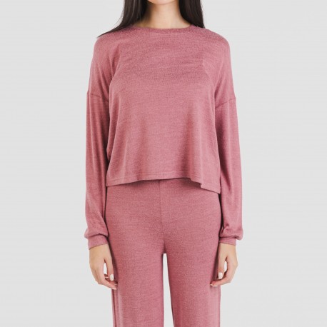 Pigiama maglia extra morbida tinta unita