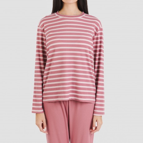 Pigiama a costine bicolore