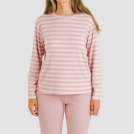 Pigiama a costine bicolore