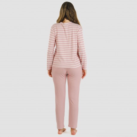 Pigiama a costine bicolore