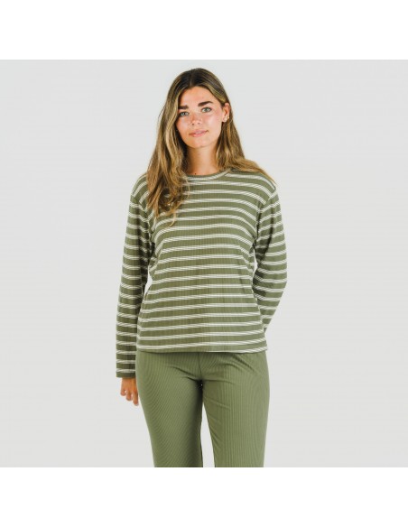 Pigiama a costine bicolore Pigiama a costine bicolore