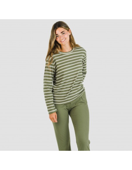 Pigiama a costine bicolore Pigiama a costine bicolore