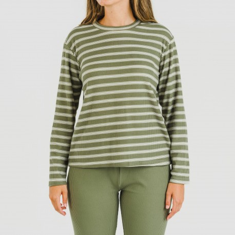 Pigiama a costine bicolore