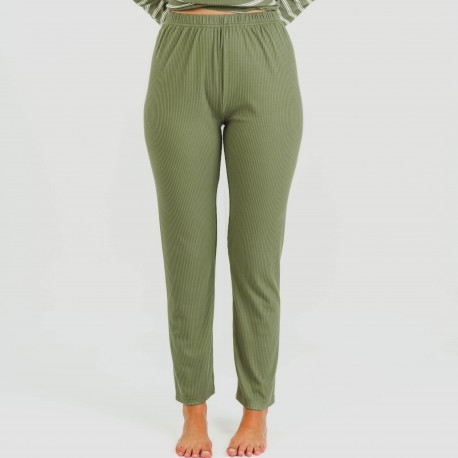 Pigiama a costine bicolore